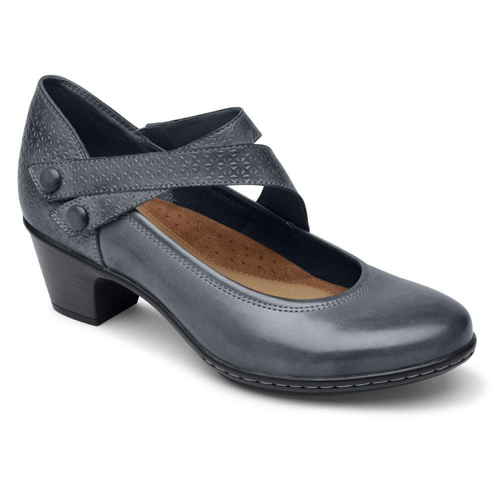 Cunhas Rockport Mulher Azul Marinho - Cobb Hill Kailyn Asymmetrical Mary Jane - 41086SRXG